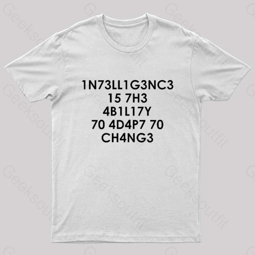 Intelligence Nerd T-Shirt White / S