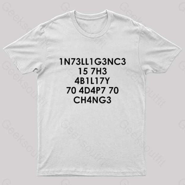 Intelligence Nerd T-Shirt White / S