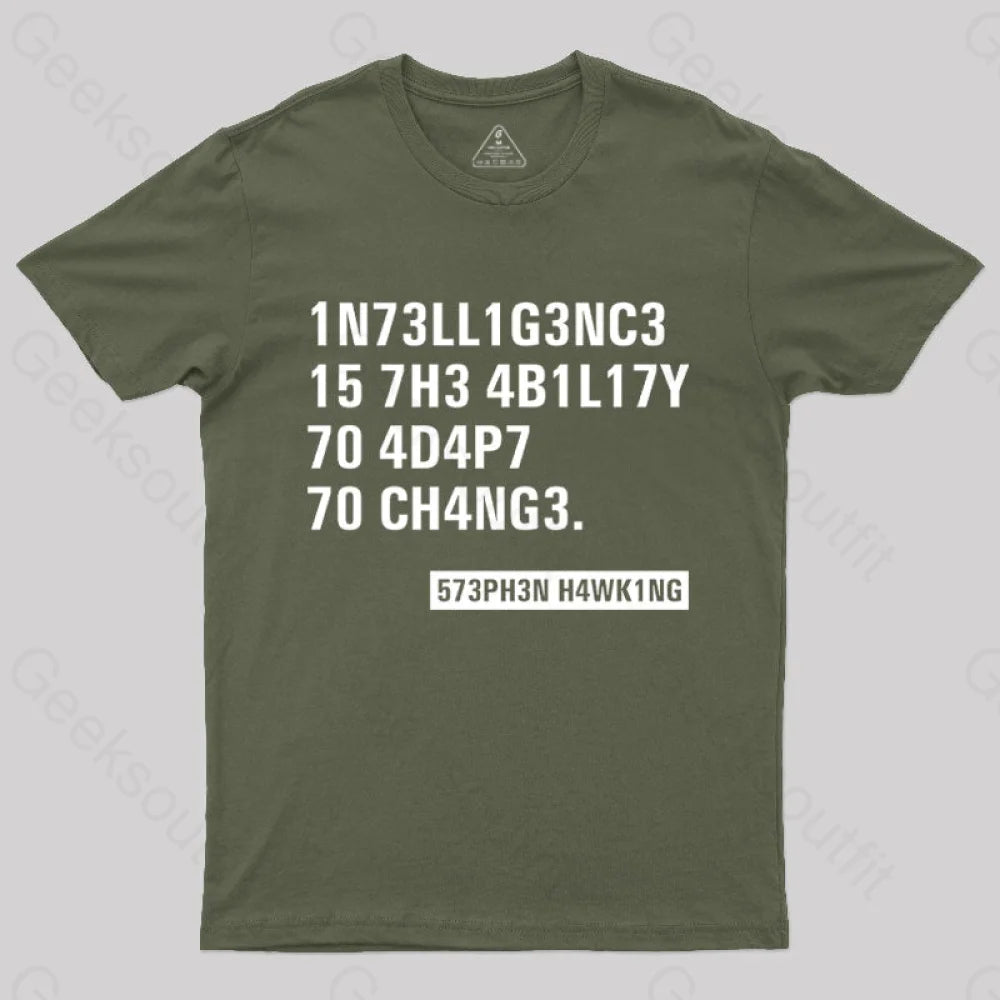 トップス 10's Stephen Hawking Tee Shirt XL Geeksoutfit Intelligence - Stephen Hawking Science Geek T-Shirt