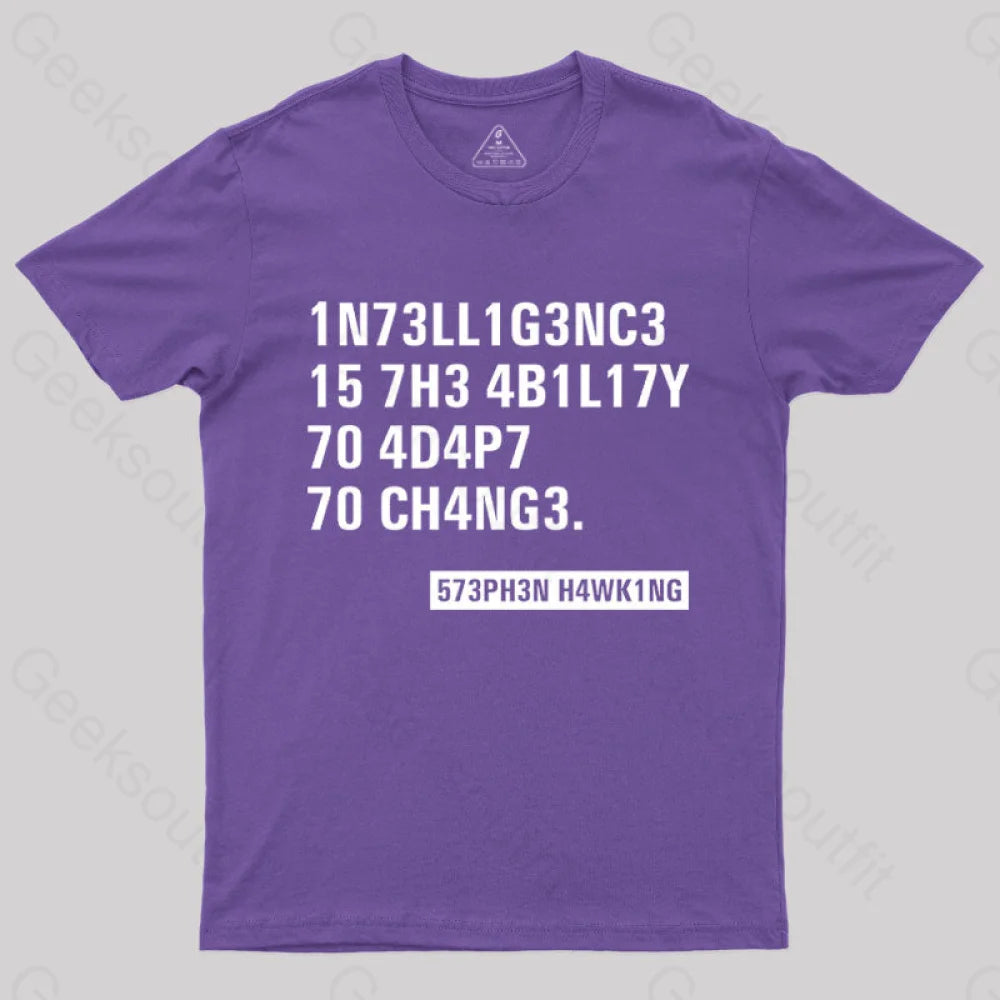 トップス 10's Stephen Hawking Tee Shirt XL Geeksoutfit Intelligence - Stephen Hawking Science Geek T-Shirt