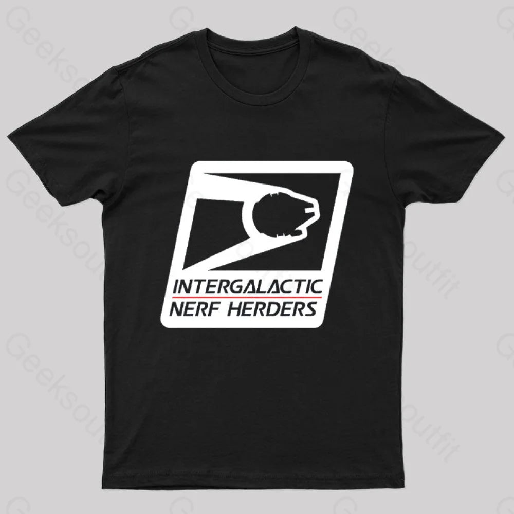 Intergalactic Nerf Herders Nerd T-Shirt Black / S