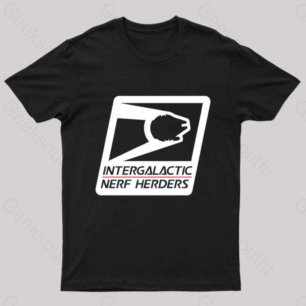 Intergalactic Nerf Herders Nerd T-Shirt Black / S