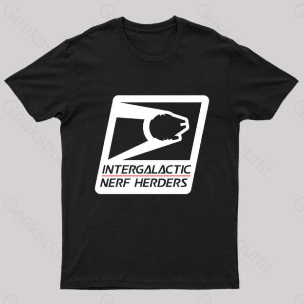 Intergalactic Nerf Herders Nerd T-Shirt Black / S