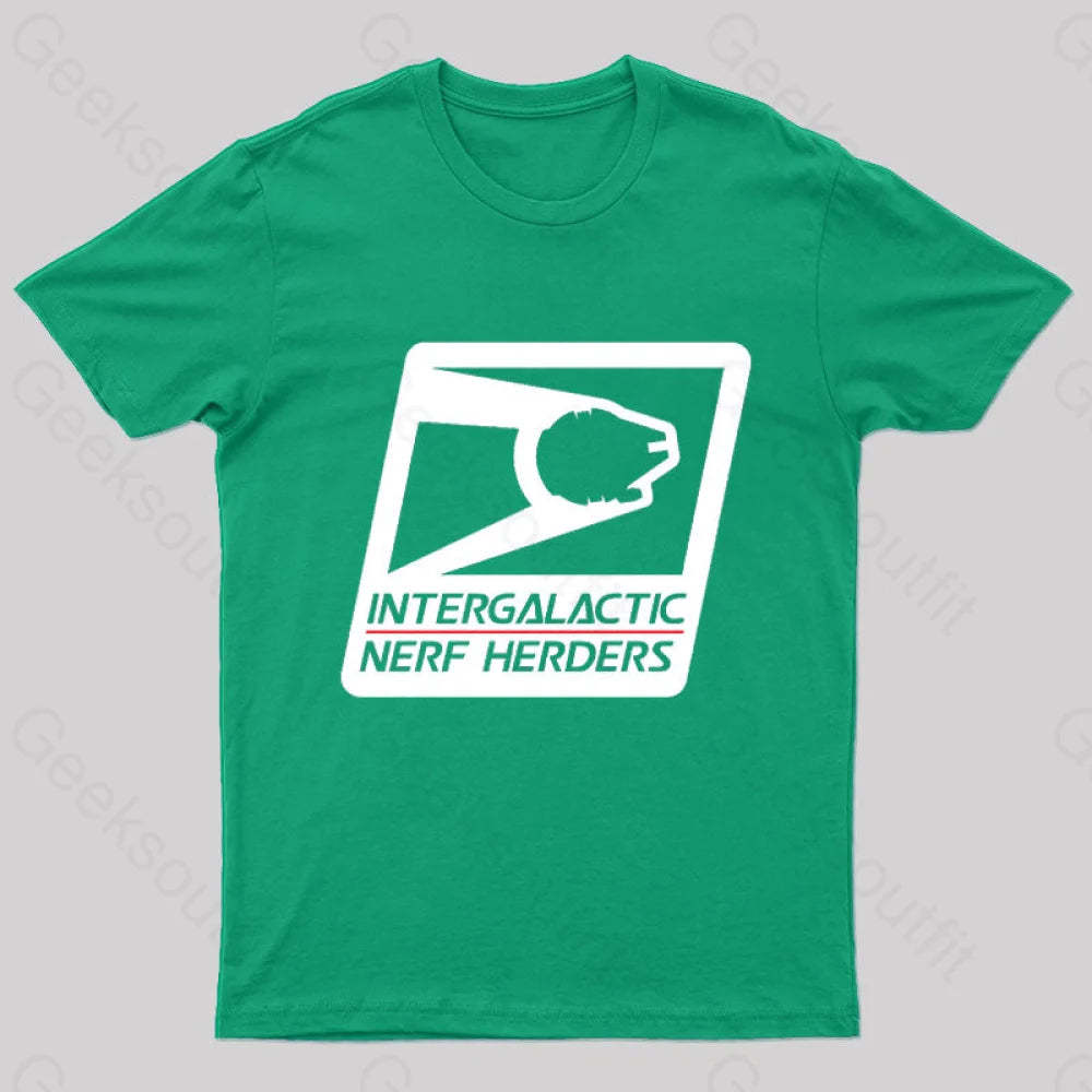 Intergalactic Nerf Herders Nerd T-Shirt Green / S