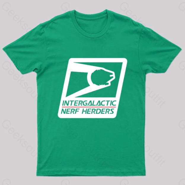 Intergalactic Nerf Herders Nerd T-Shirt Green / S
