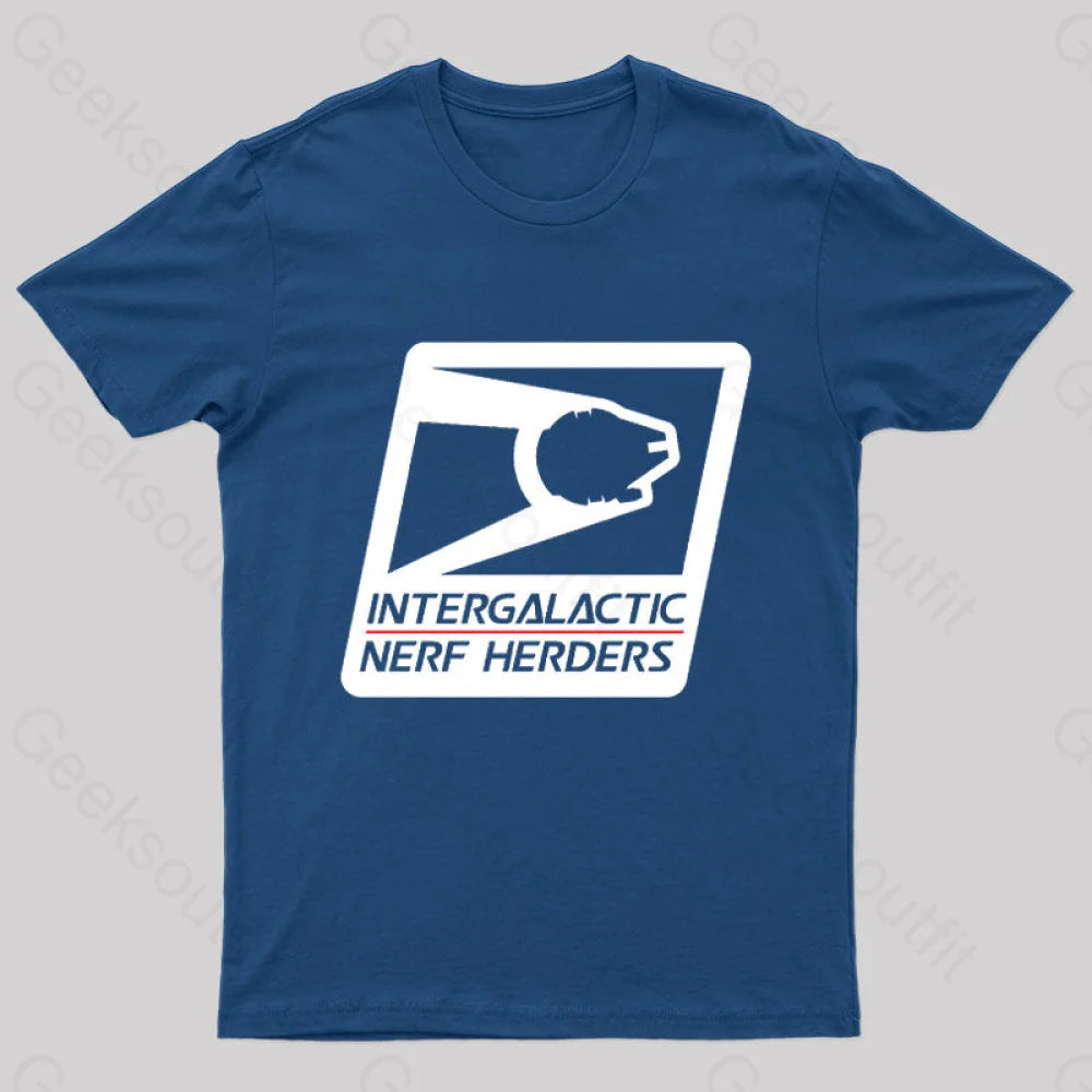 Intergalactic Nerf Herders Nerd T-Shirt Navy / S