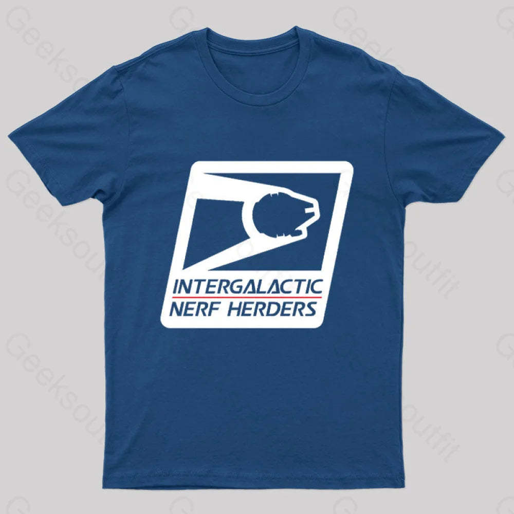 Intergalactic Nerf Herders Nerd T-Shirt Navy / S
