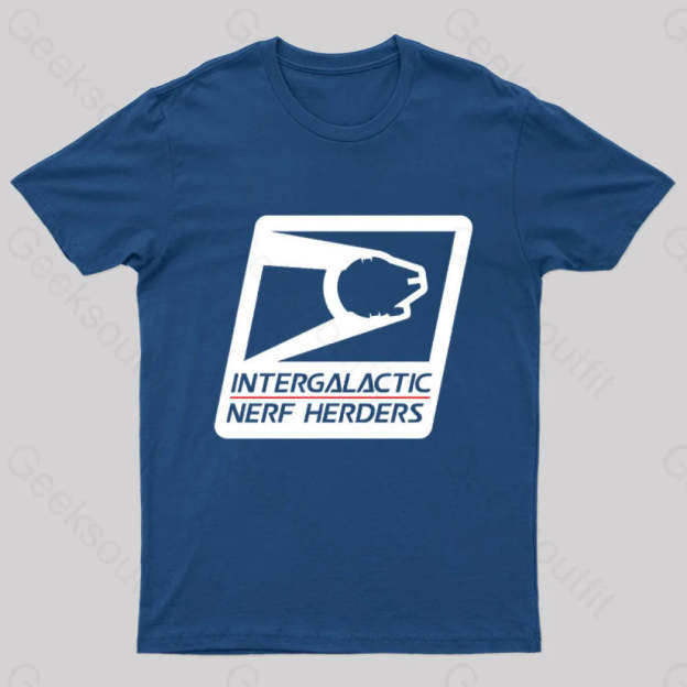 Intergalactic Nerf Herders Nerd T-Shirt Navy / S
