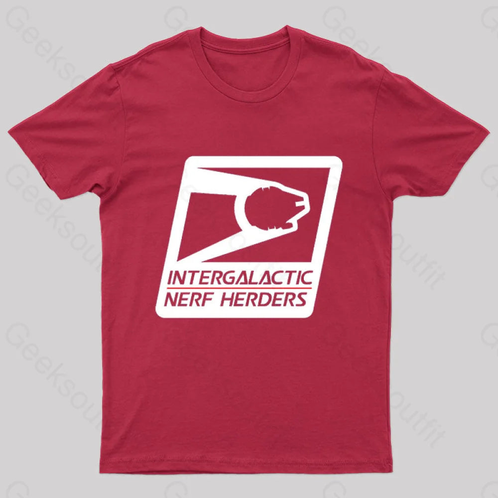 Intergalactic Nerf Herders Nerd T-Shirt Red / S