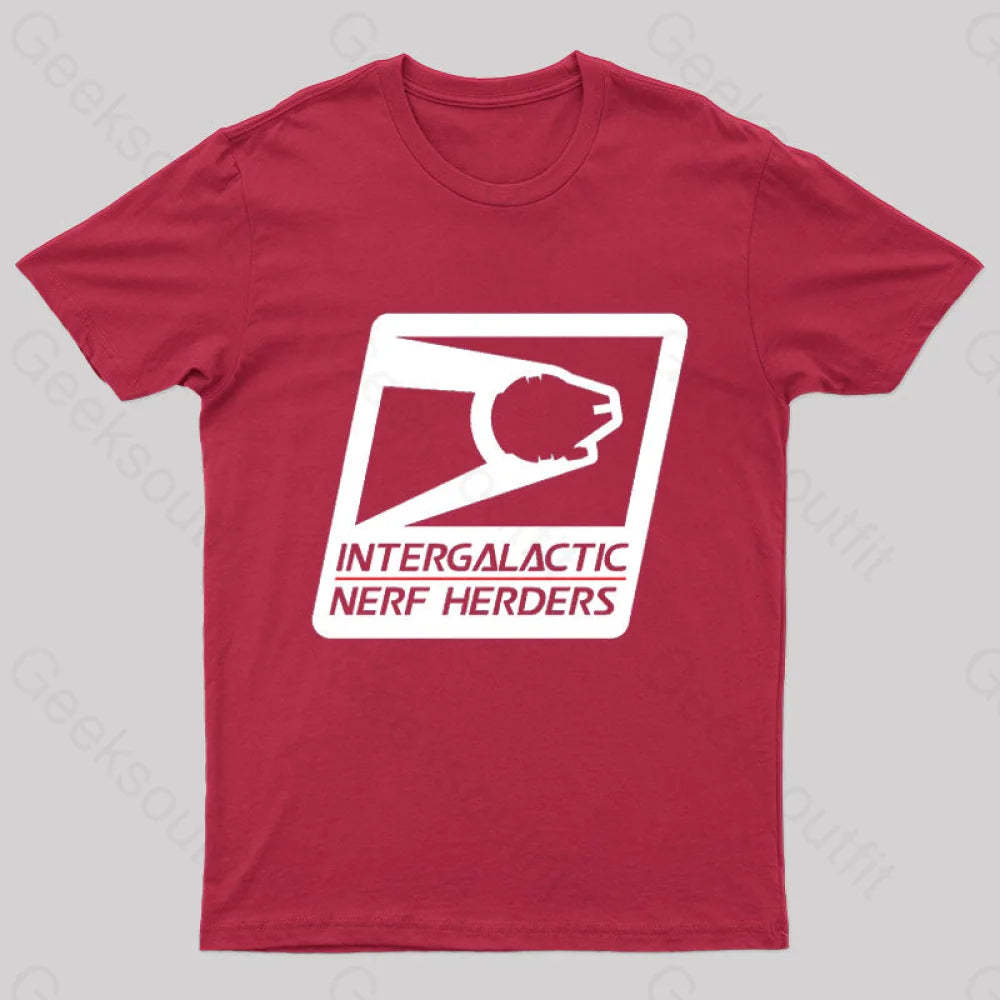 Intergalactic Nerf Herders Nerd T-Shirt Red / S