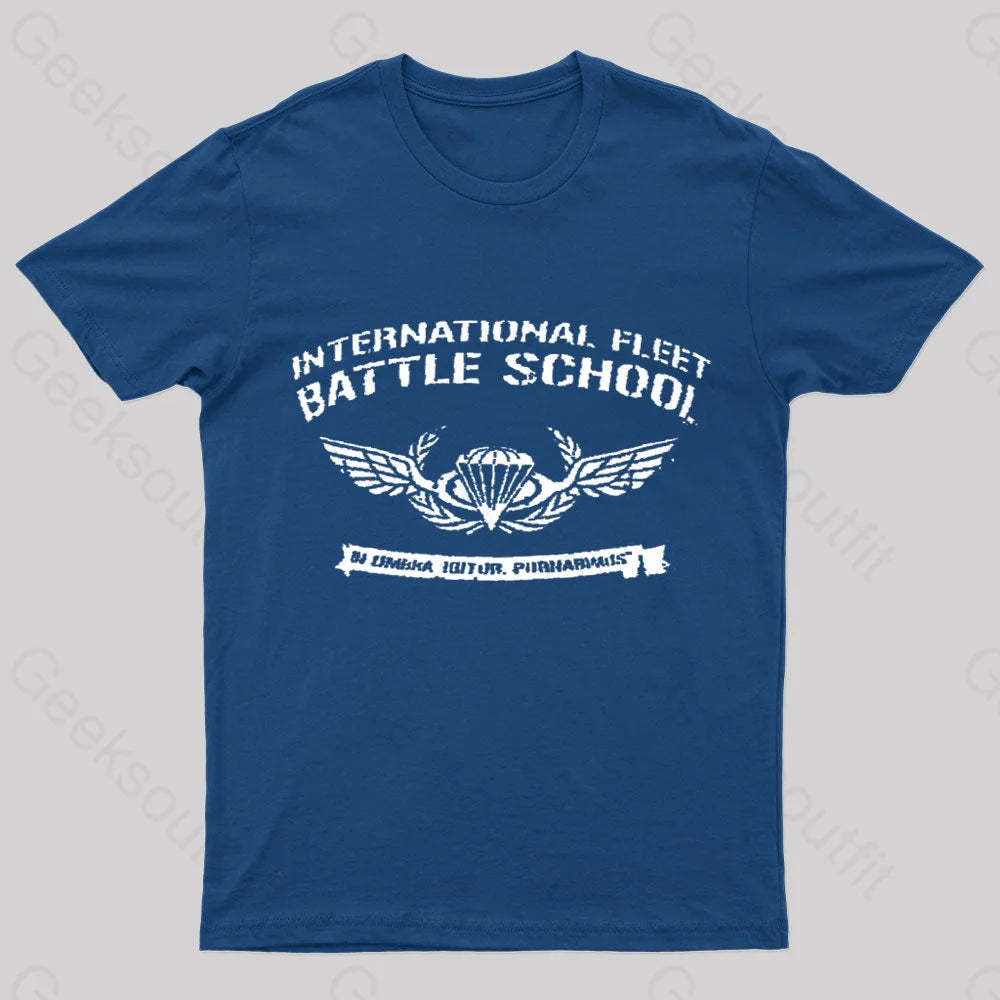International Fleet Battle School Geek T-Shirt Navy / S