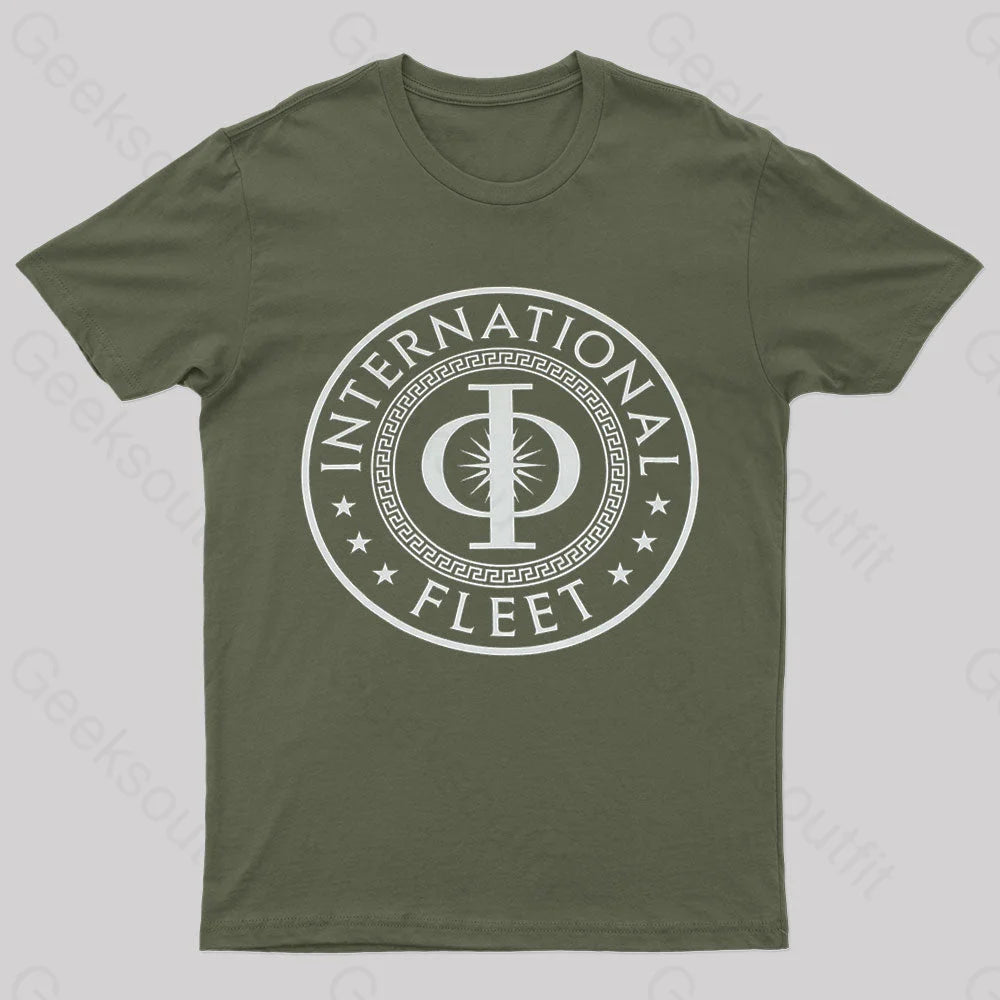 International Fleet Nerd T-Shirt Army Green / S