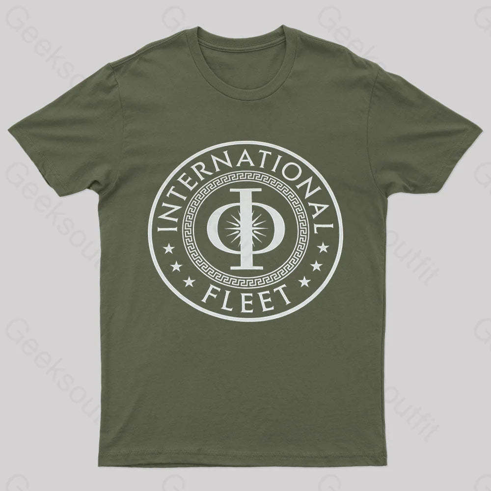 International Fleet Nerd T-Shirt Army Green / S