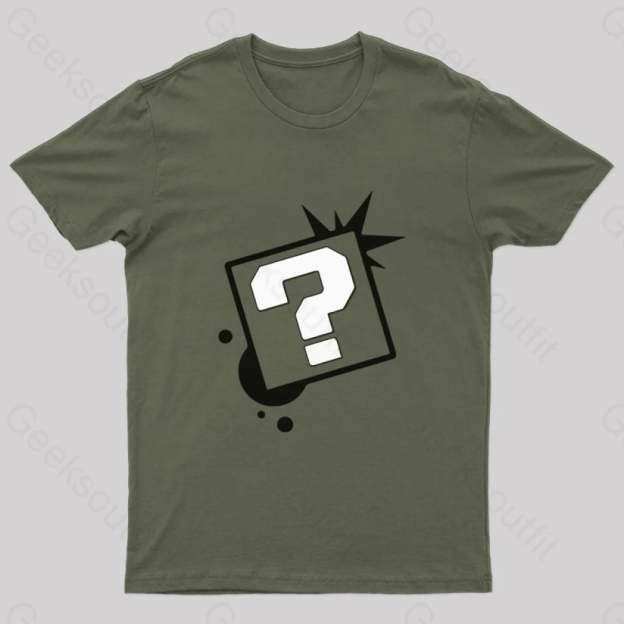 Interrogacion Nerd T-Shirt Army Green / S
