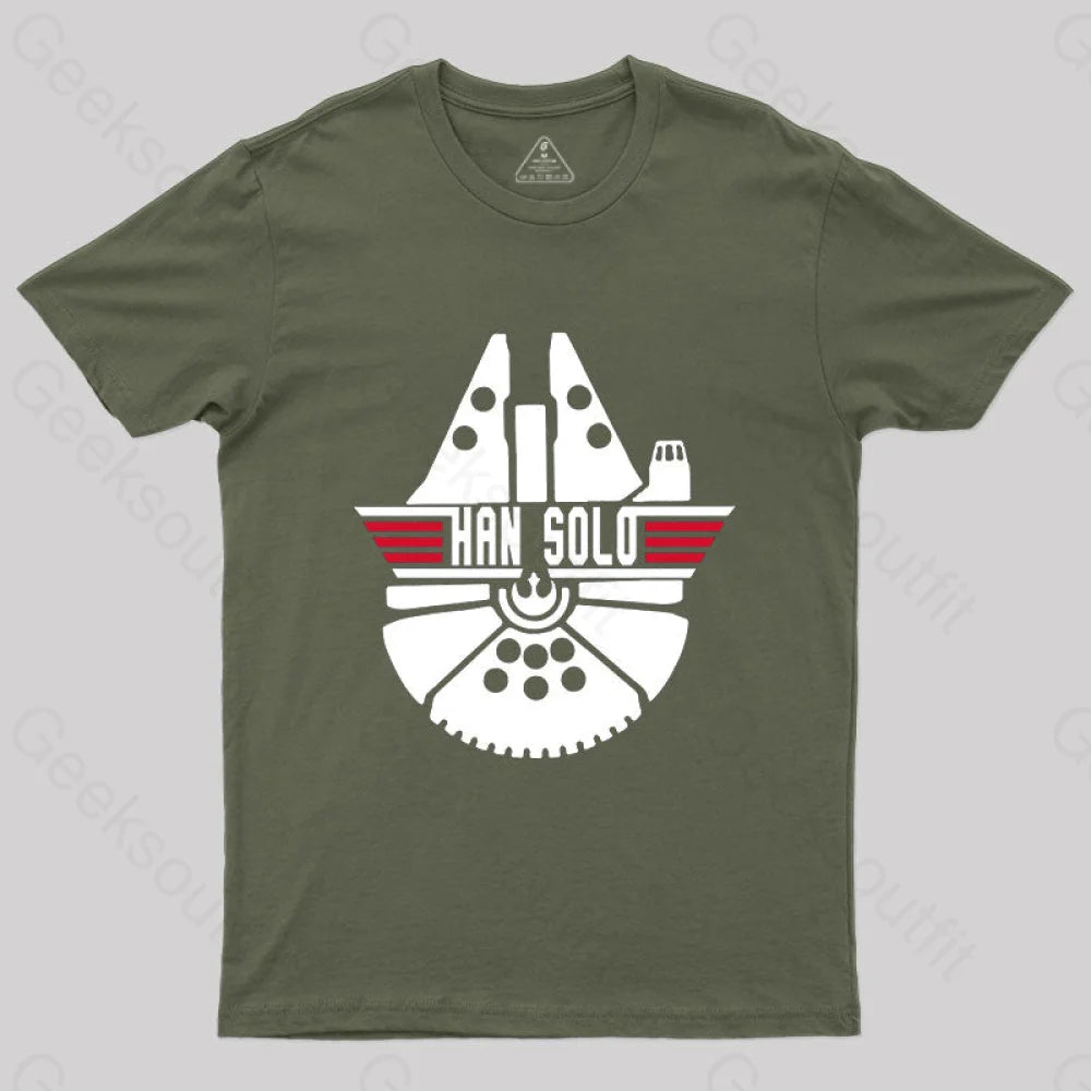 Interstellar Han Solo T-Shirt Army Green / S