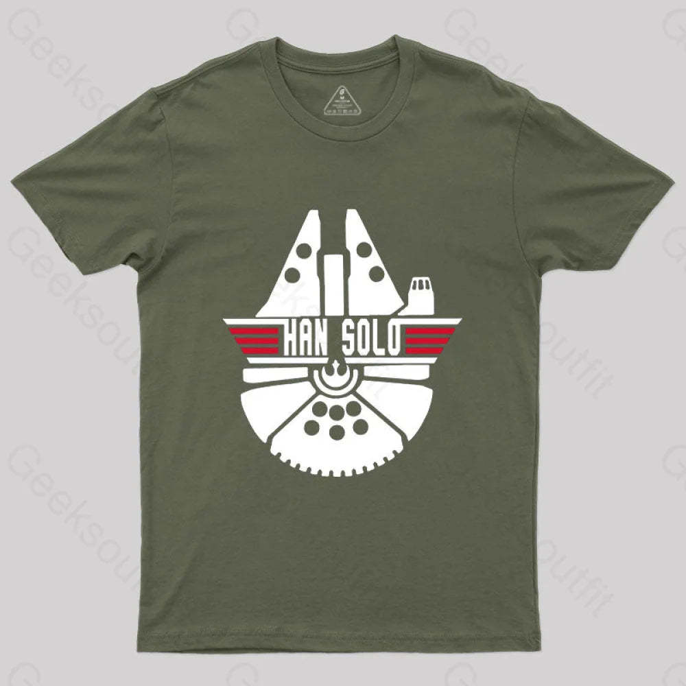 Interstellar Han Solo T-Shirt Army Green / S