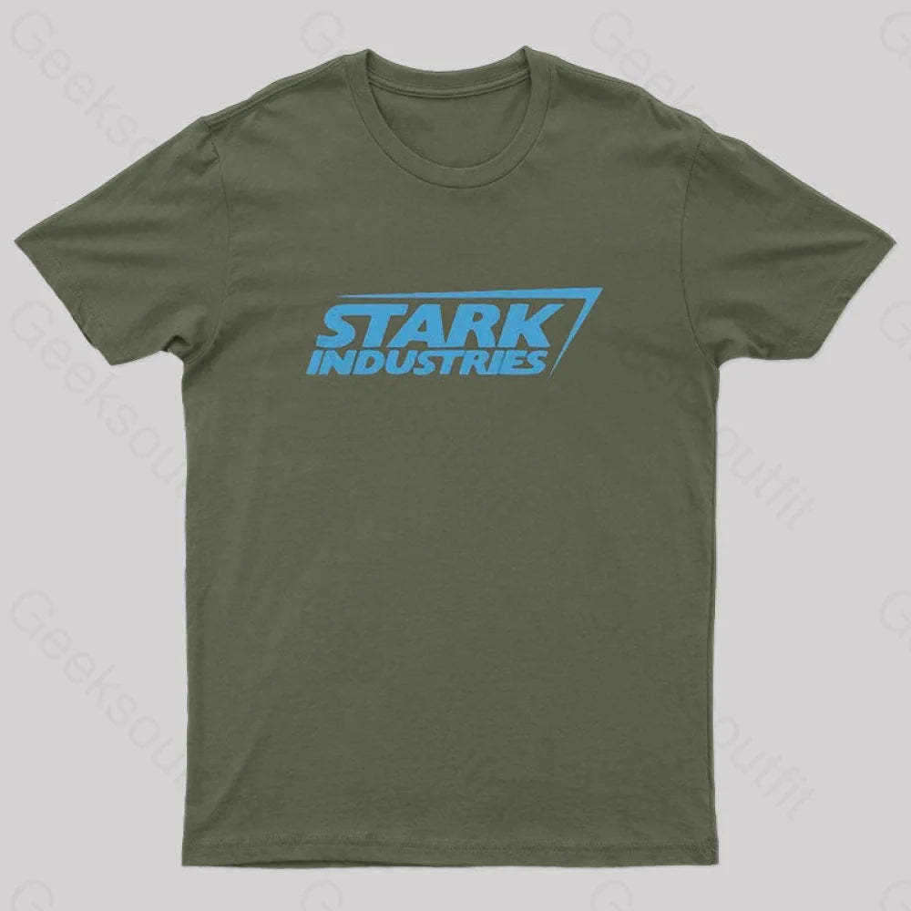 Iron Man Stark Industries T-Shirt Army Green / S