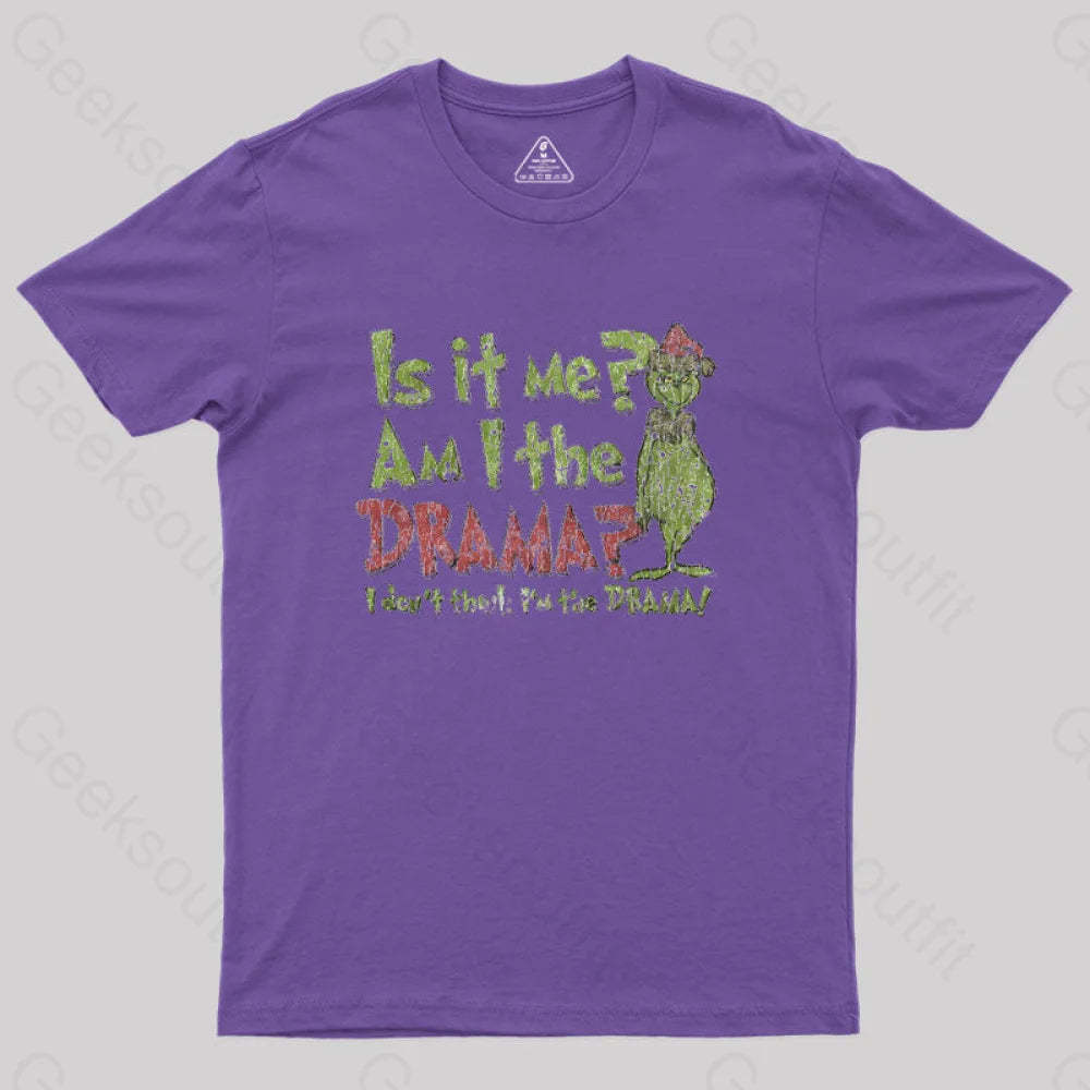 Is It Me? Grinch Geek T-Shirt Purple / S