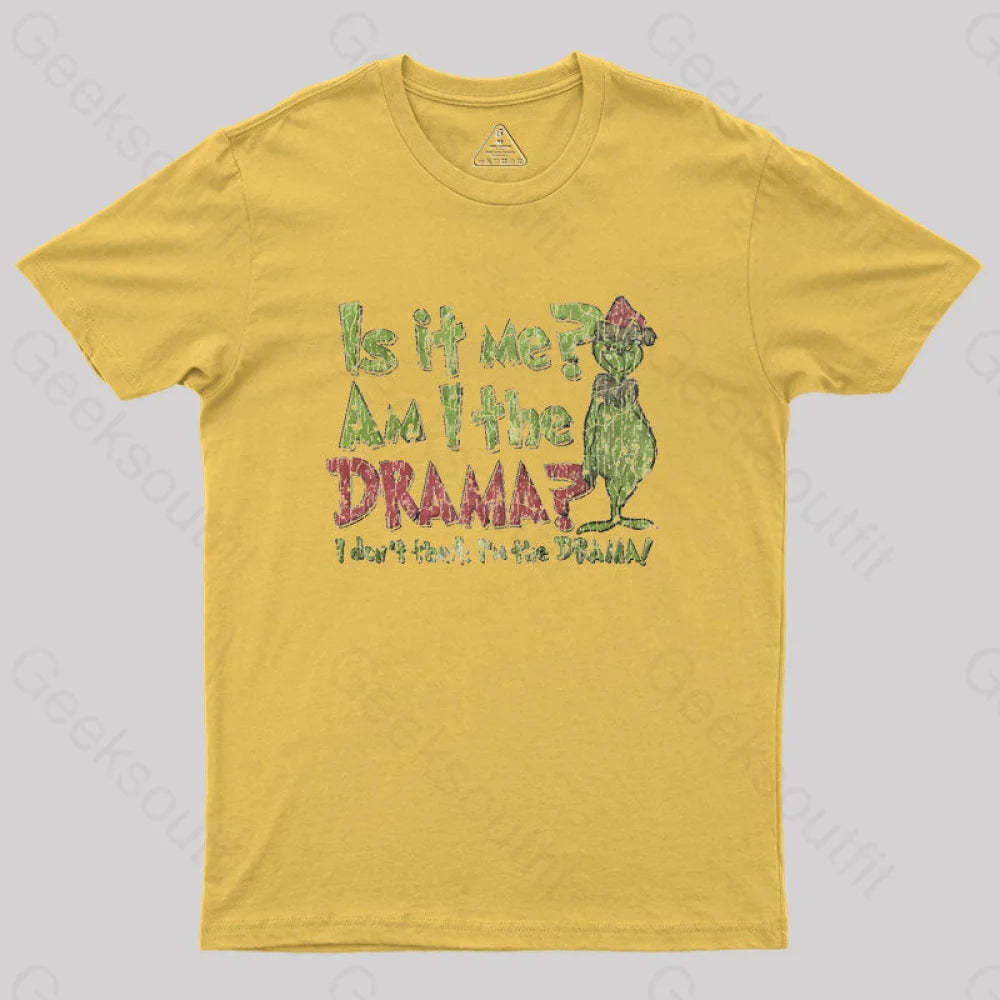 Is It Me? Grinch Geek T-Shirt Yellow / S
