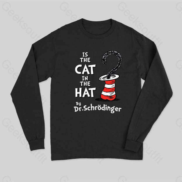 Is The Cat In Hat Long Sleeve T-Shirt Black / S