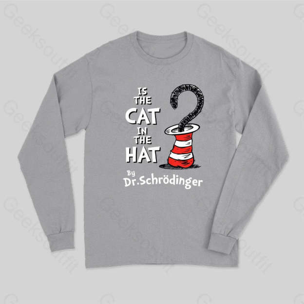 Is The Cat In Hat Long Sleeve T-Shirt Grey / S