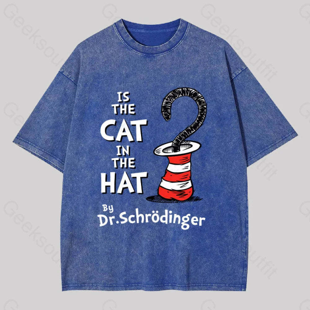 Is The Cat In Hat Washed T-Shirt Blue / S