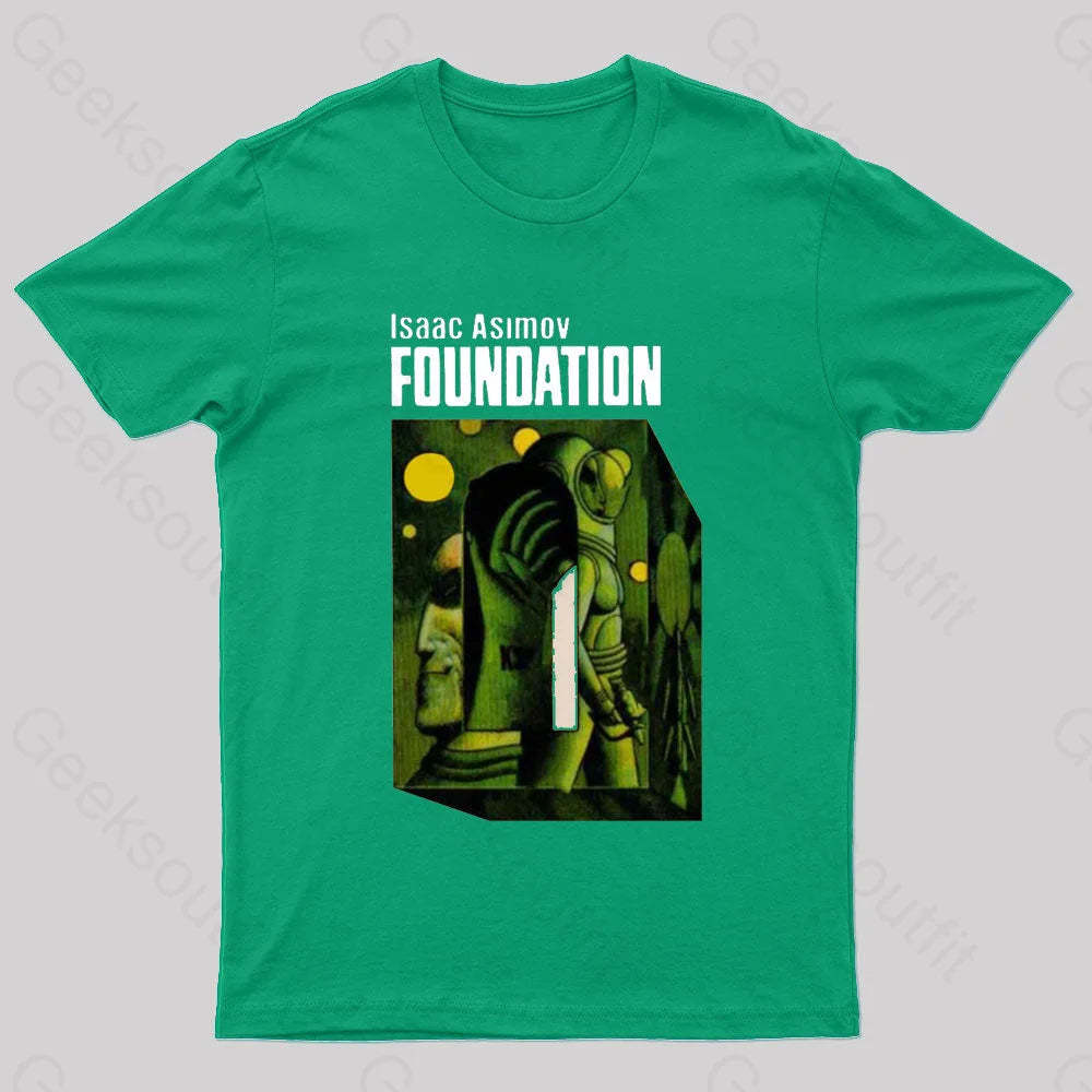 Isaac Asimov: Foundation Nerd T-Shirt Green / S