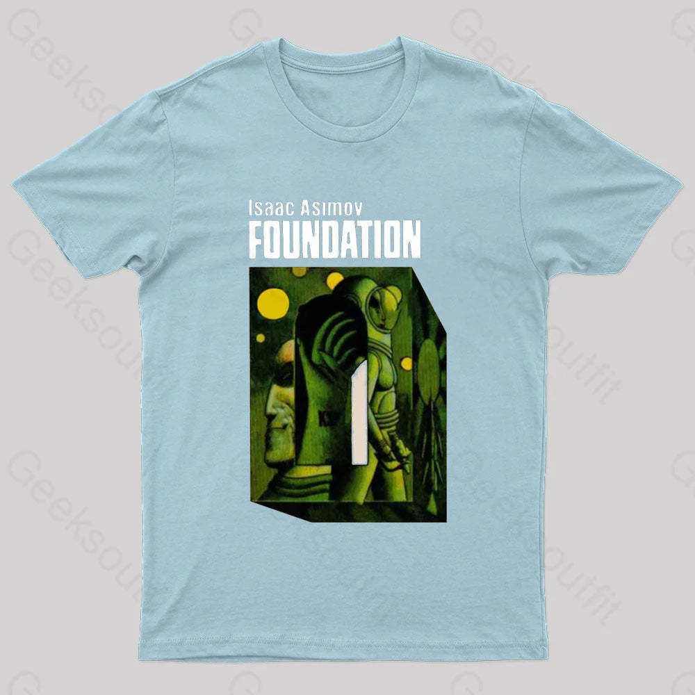 Isaac Asimov: Foundation Nerd T-Shirt Light Blue / S