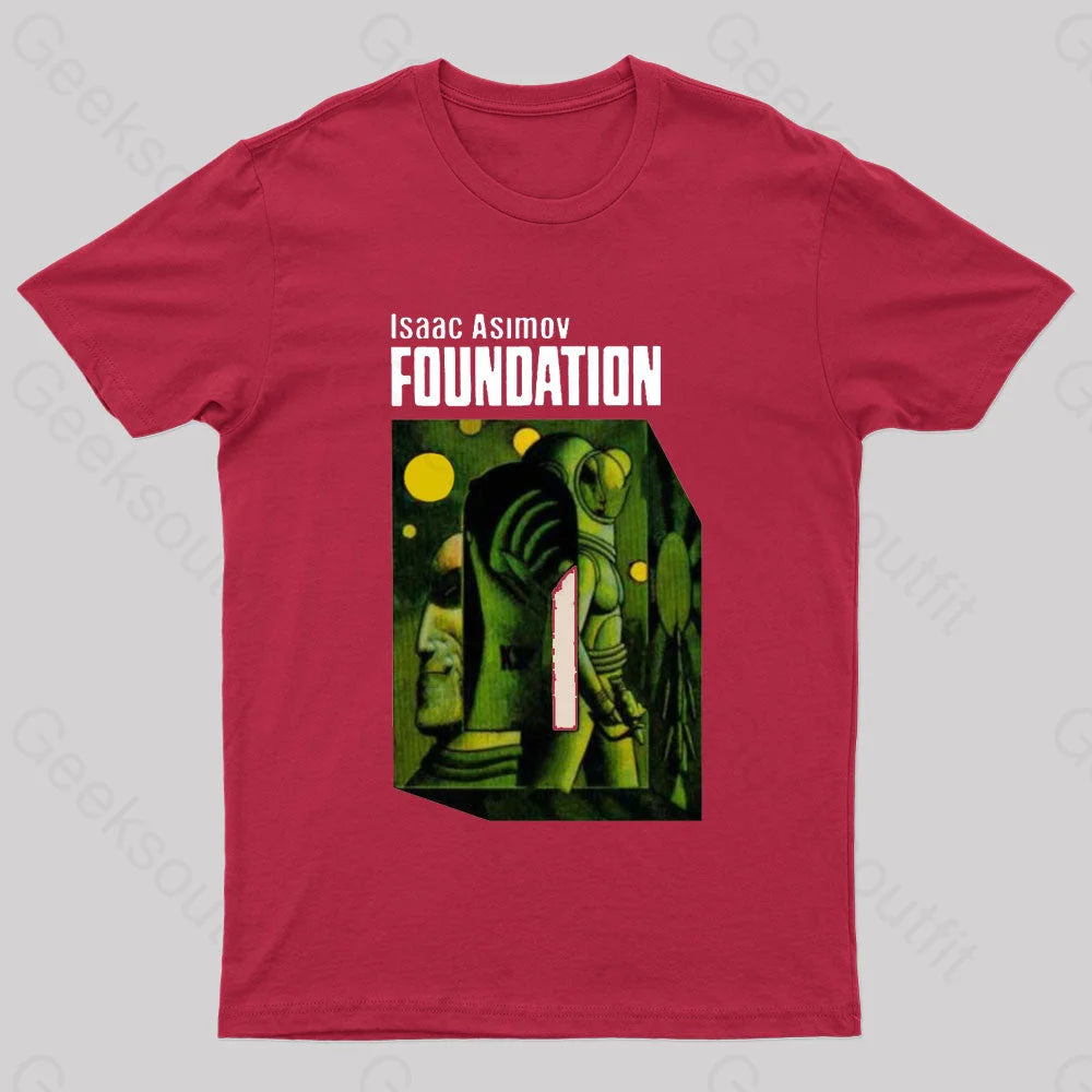 Isaac Asimov: Foundation Nerd T-Shirt Red / S