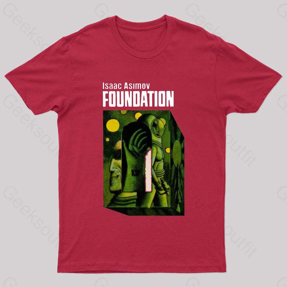 Isaac Asimov: Foundation Nerd T-Shirt Red / S