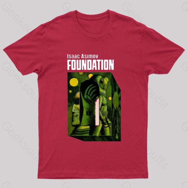 Isaac Asimov: Foundation Nerd T-Shirt Red / S