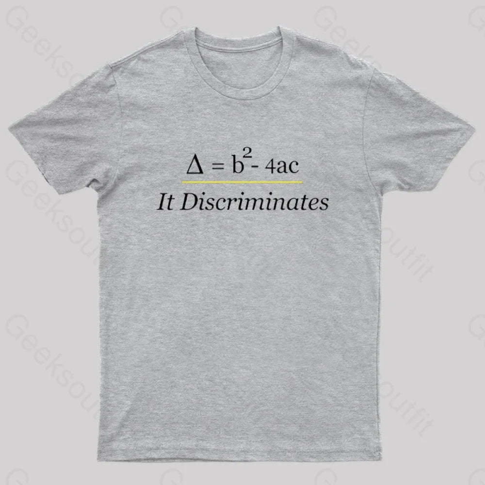 It Discriminates Nerd T-Shirt Grey / S