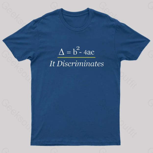 It Discriminates Nerd T-Shirt Navy / S
