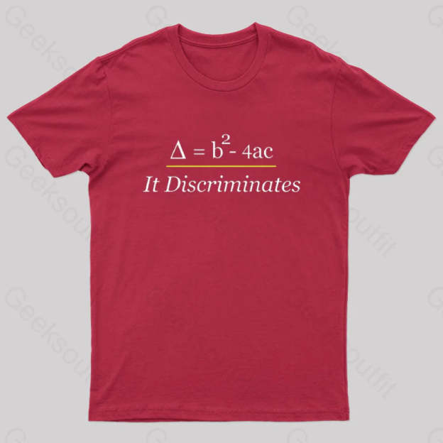 It Discriminates Nerd T-Shirt Red / S