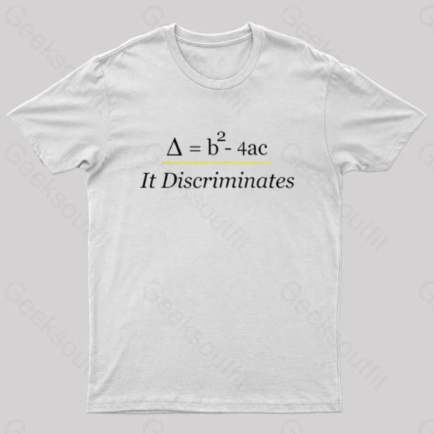 It Discriminates Nerd T-Shirt White / S