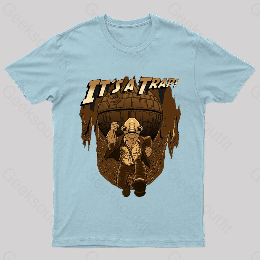 It Is A Trap Nerd T-Shirt Light Blue / S