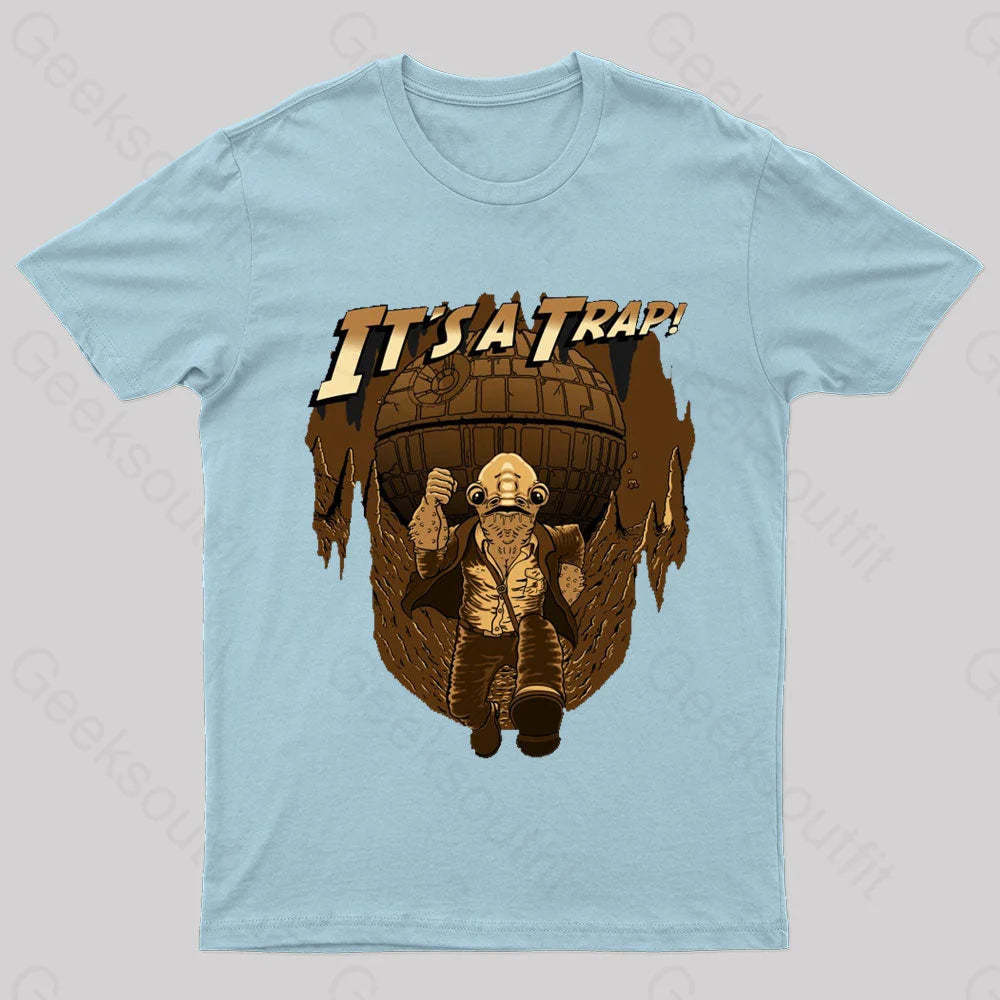 It Is A Trap Nerd T-Shirt Light Blue / S