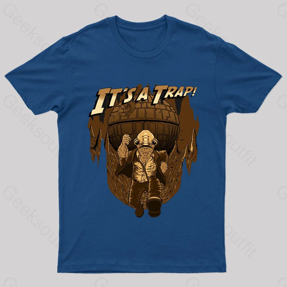 It Is A Trap Nerd T-Shirt Navy / S
