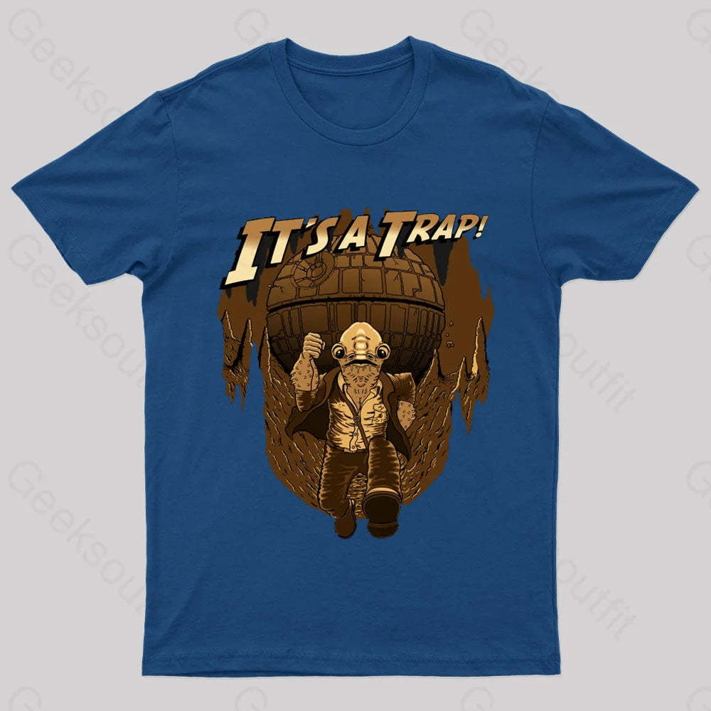 It Is A Trap Nerd T-Shirt Navy / S