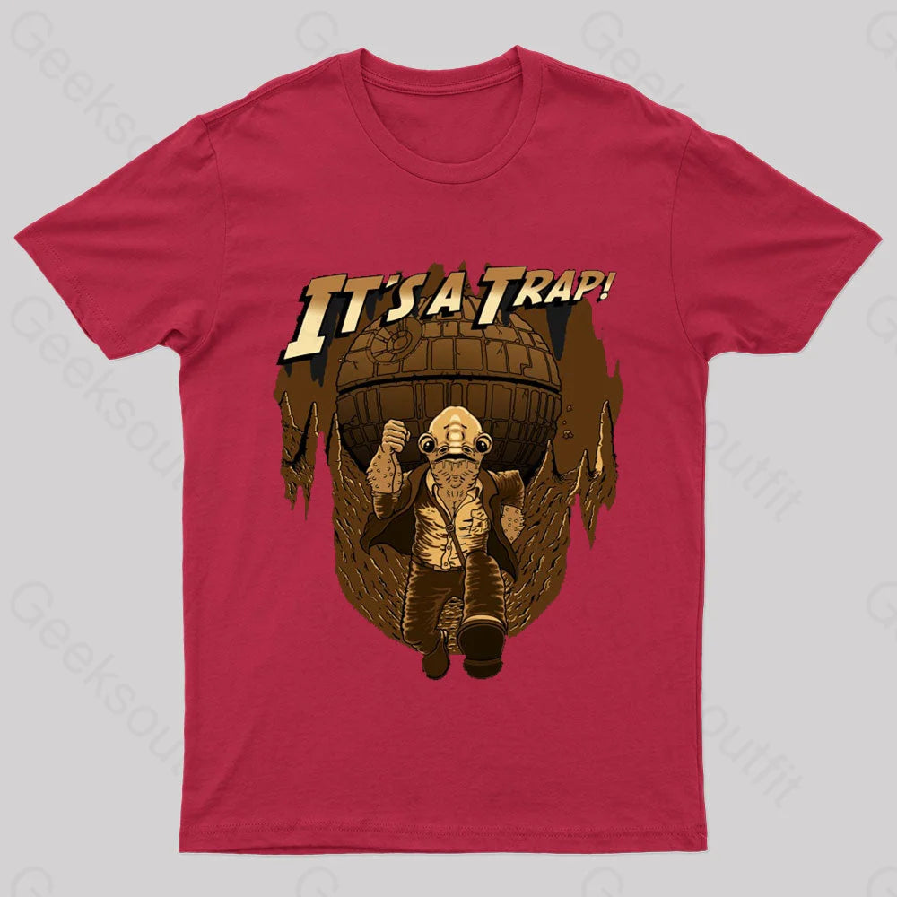 It Is A Trap Nerd T-Shirt Red / S