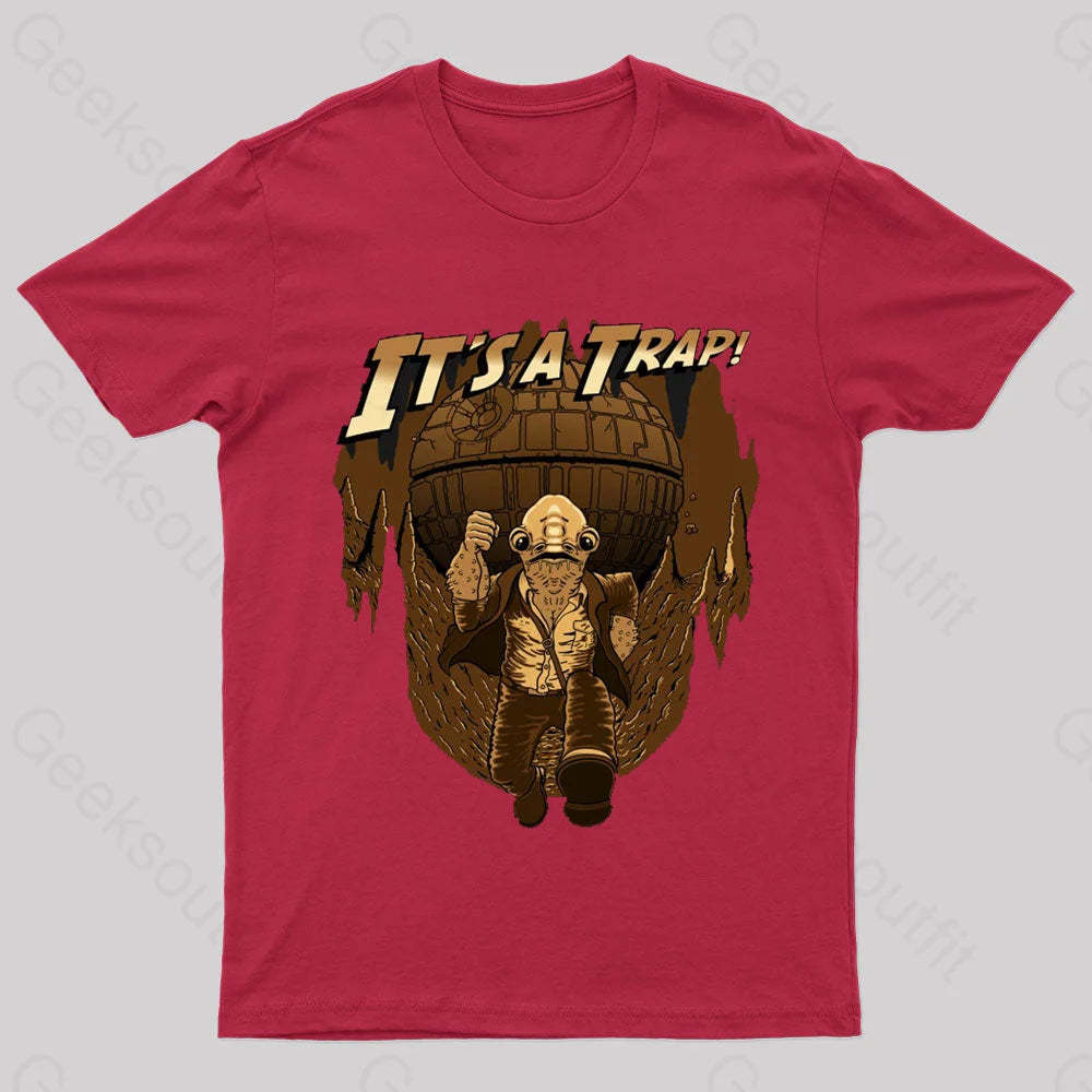 It Is A Trap Nerd T-Shirt Red / S