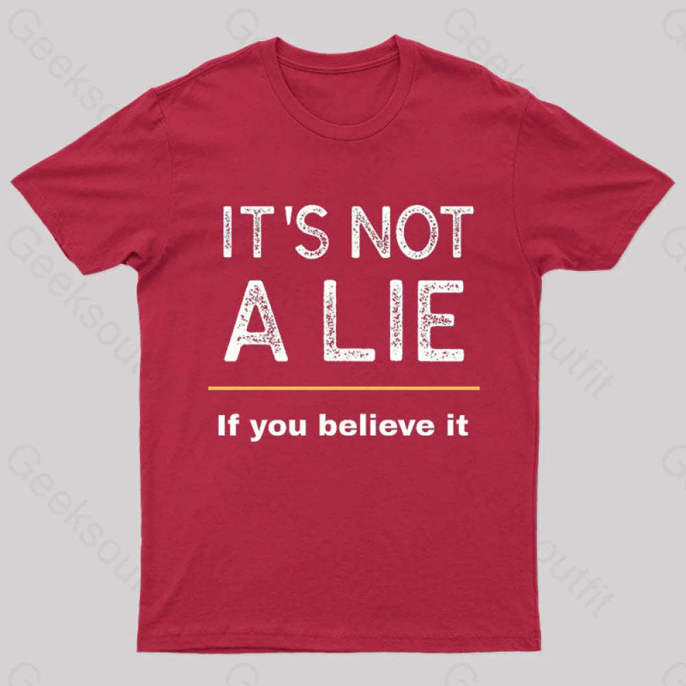 It Is Not A Lie Nerd T-Shirt Red / S