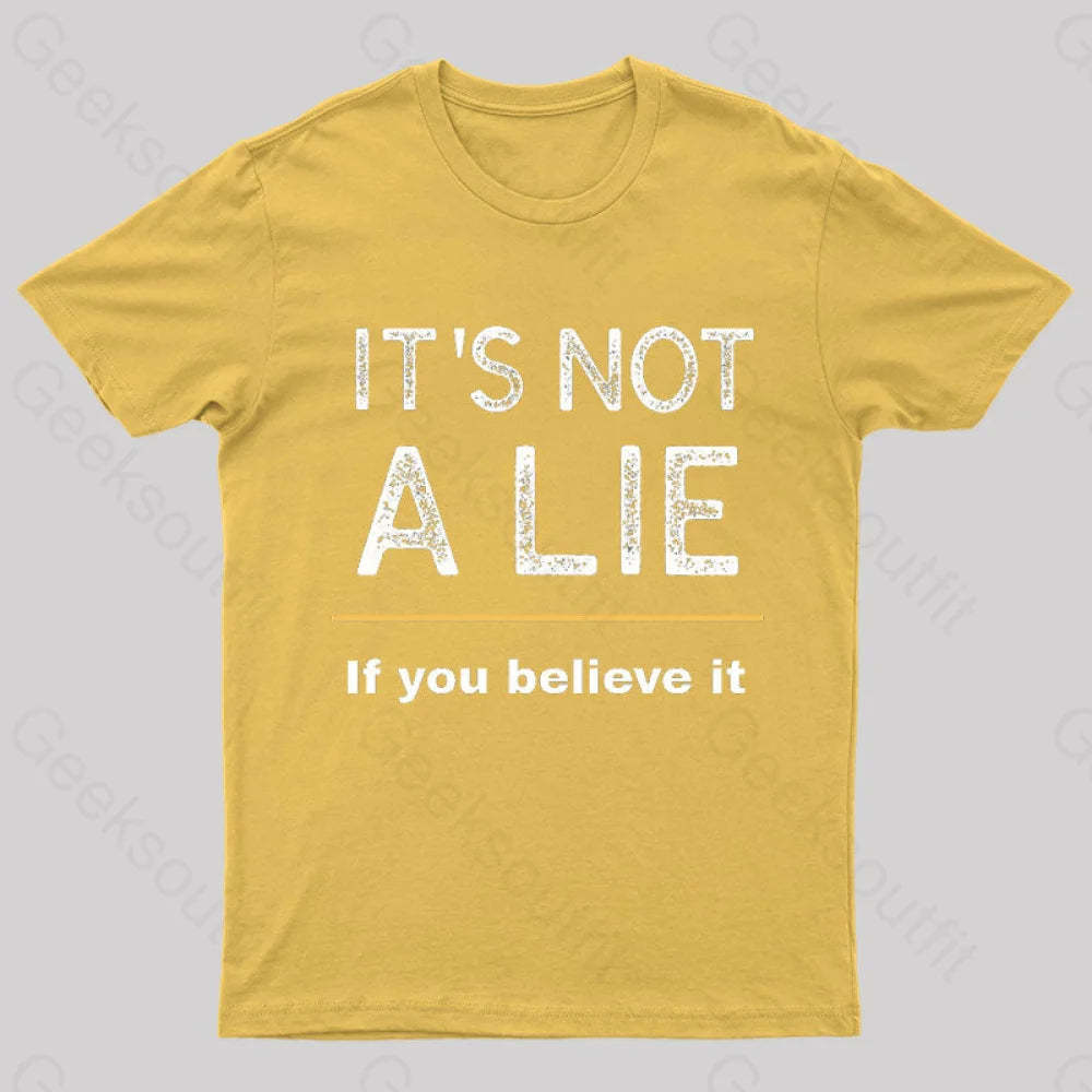 It Is Not A Lie Nerd T-Shirt Yellow / S