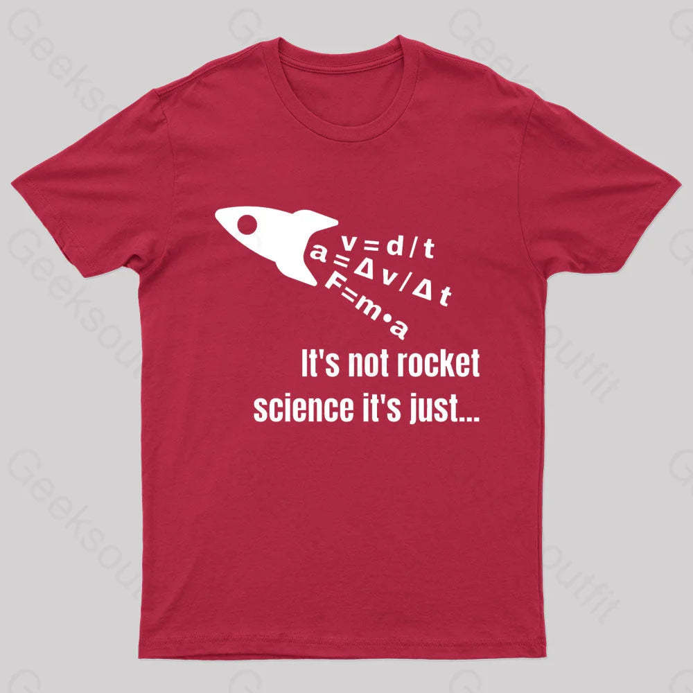 It Is Not Rocket Science Geek T-Shirt Red / S