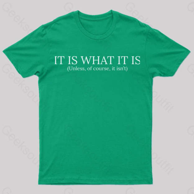 It Is What Nerd T-Shirt Green / S