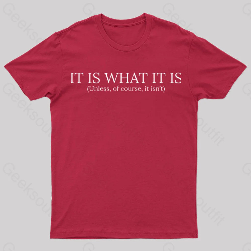 It Is What Nerd T-Shirt Red / S