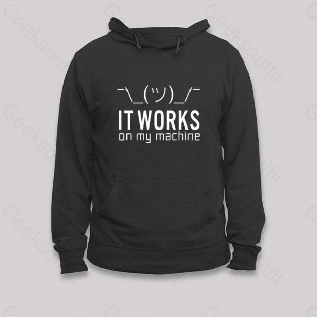 It Works On My Machine Hoodie Black / S