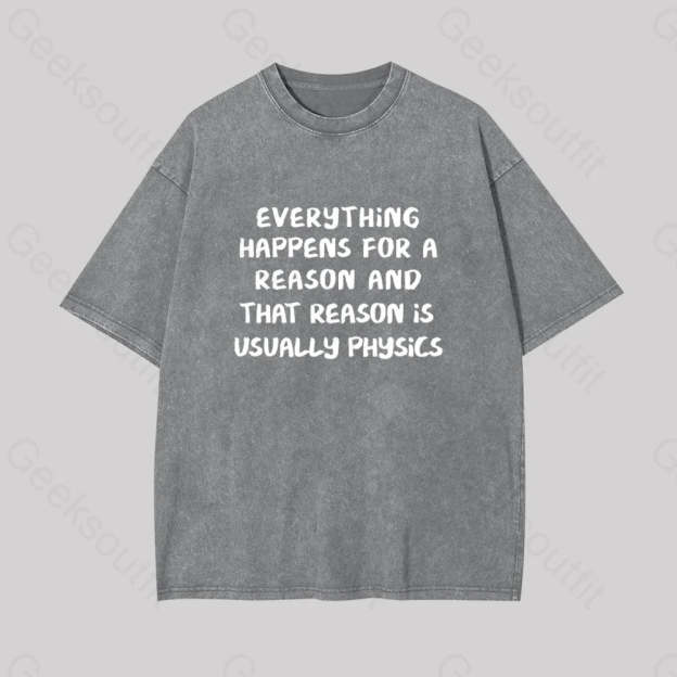 It?��s All About Physics Geek Washed T-Shirt Grey / S