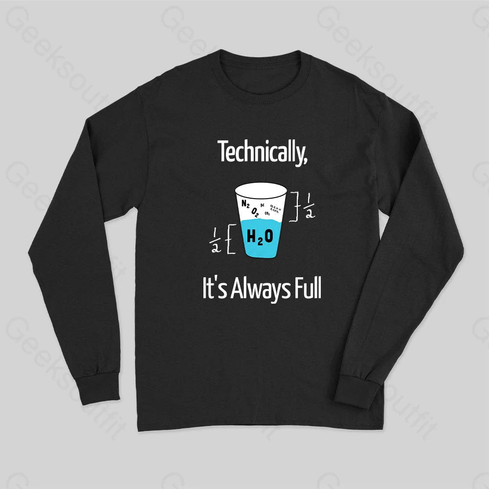 It?��s Always Full Science Long Sleeve T-Shirt Black / S