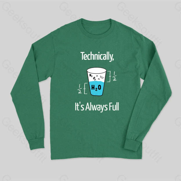 It?��s Always Full Science Long Sleeve T-Shirt Green / S